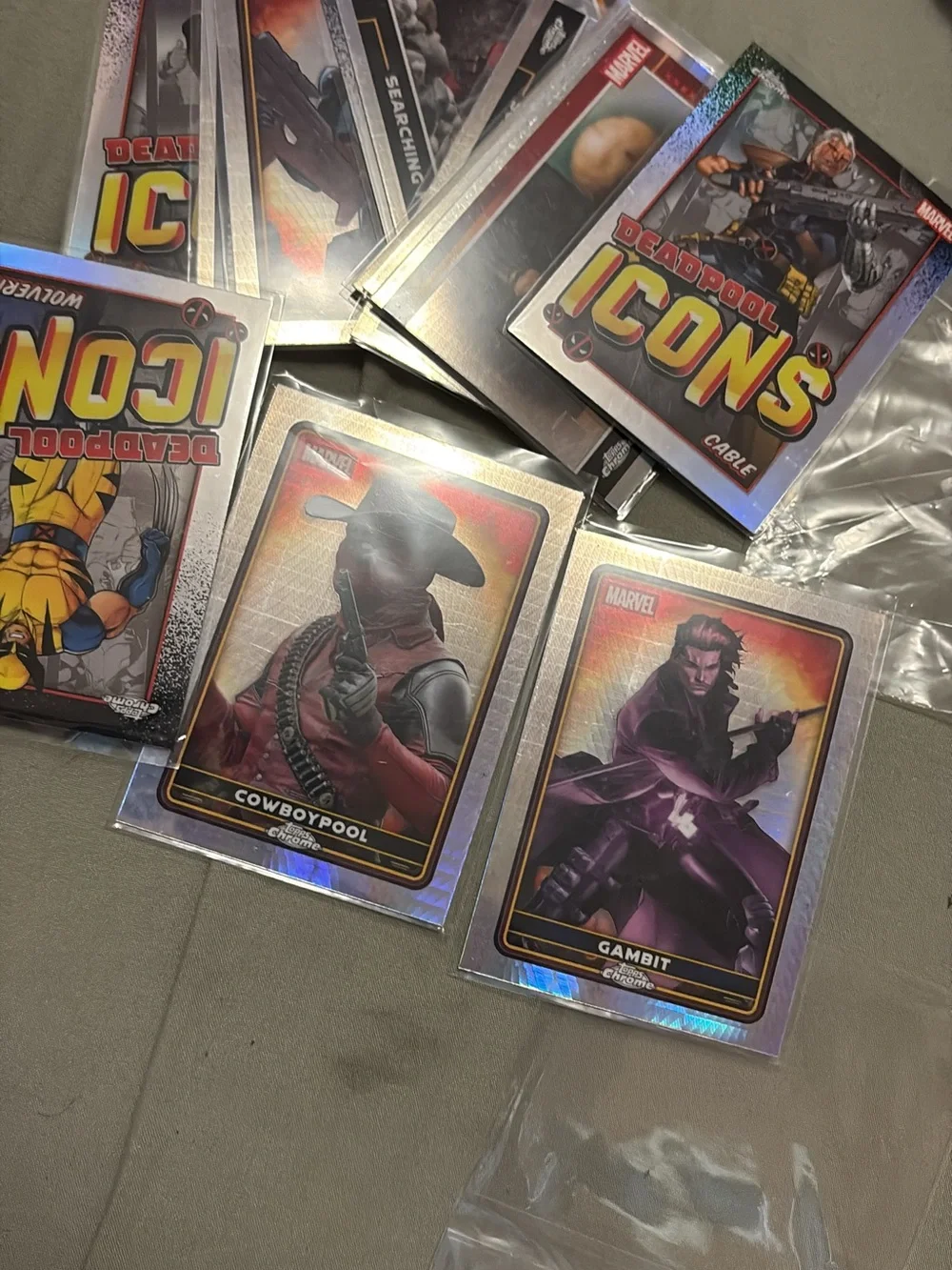 Marvel Deadpool Card Lot with Silver Foil and Red Accents
